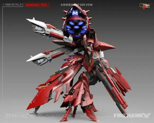 Mechanicore 机甲之城 - ZMX-42 Firehawk Genesis Ver. - 1/100 Scale