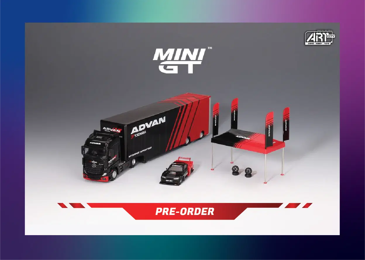 Mini GT - Advan Series - Nissan Silvia / Mercedes Benz Actros with