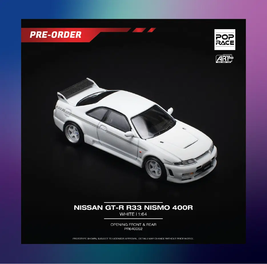 Pop Race - PR640052 - Nissan GT-R R33 Nismo 400R - White | Art