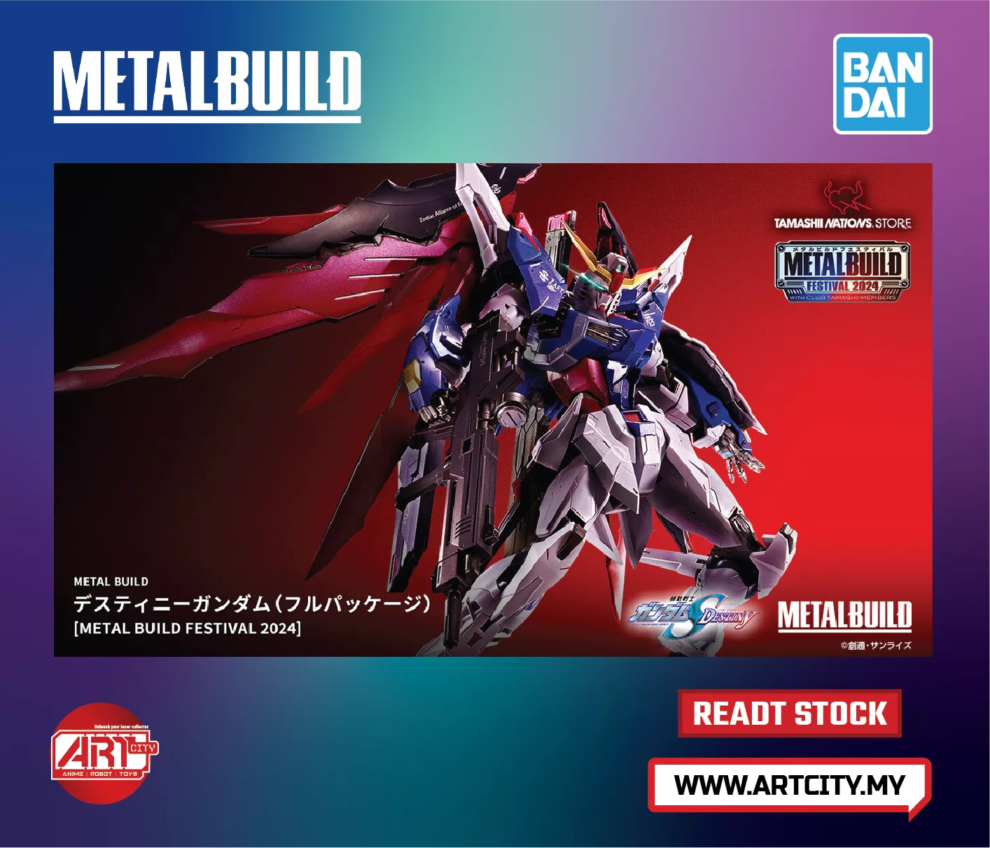 thumbnail image 2 of METAL BUILD Destiny Gundam Full Package FESTIVAL 2024 - Bandai Action Figure, Die-cast & ABS, Japan Import 2 of 3