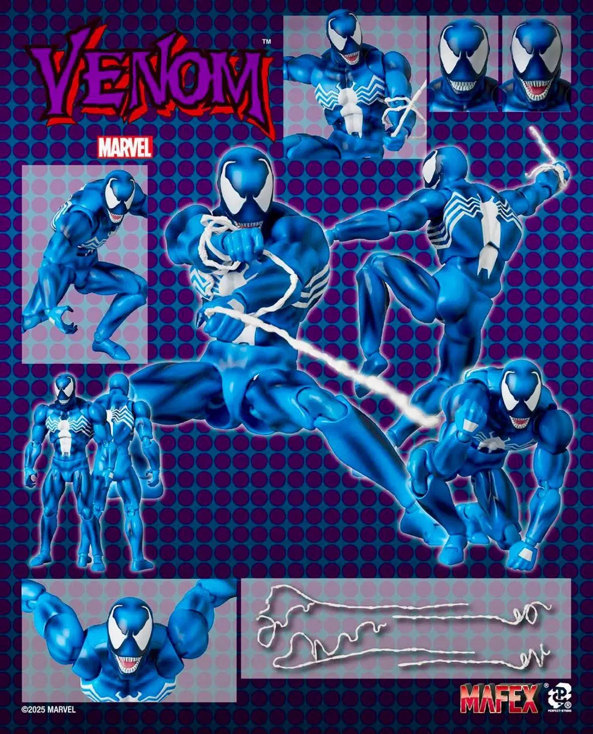 Mafex 298 - Venom - Comic Blue Ver - Marvel Gamerverse - 1/12
