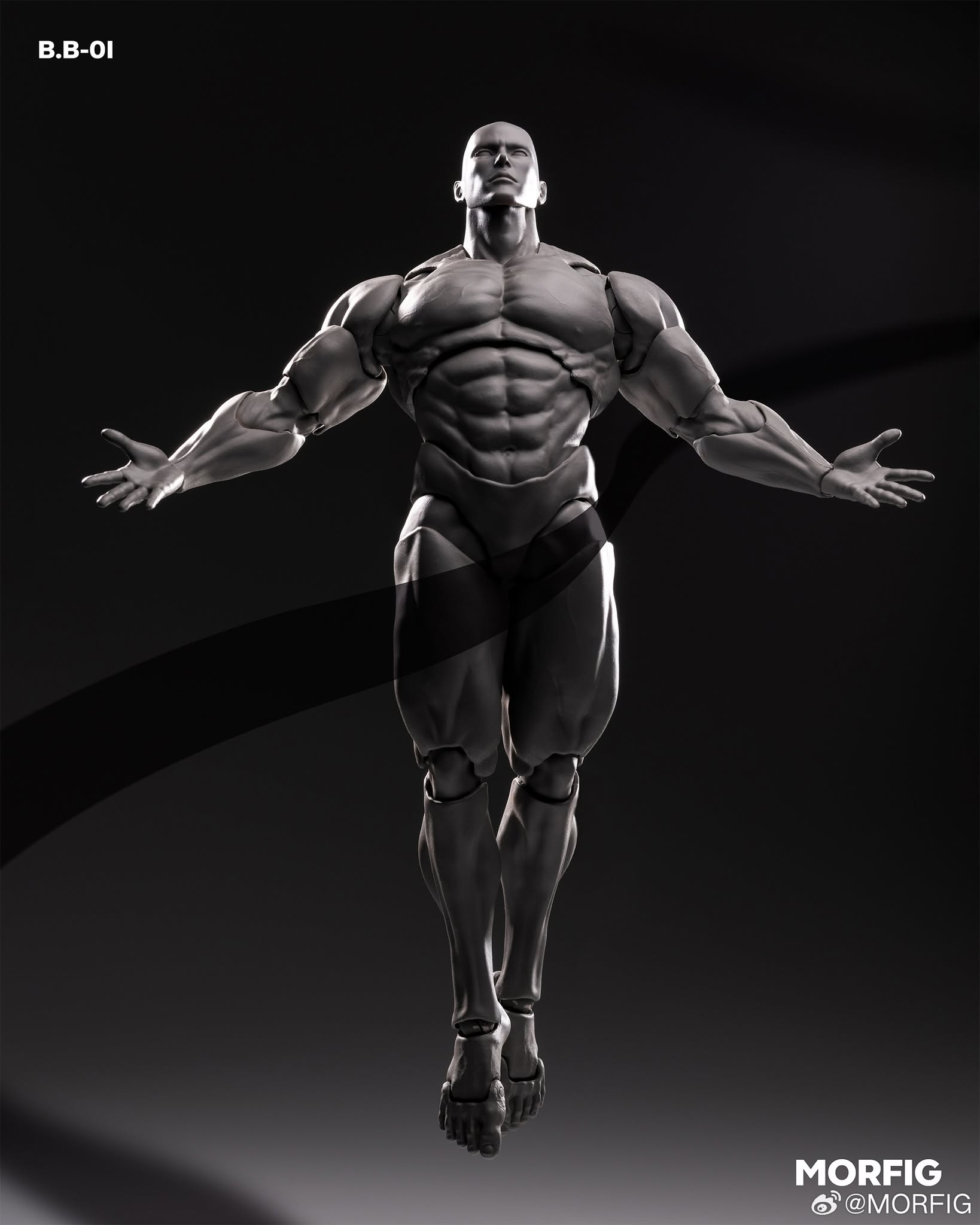 InArt Action X Morfig - Male Body - Limited Grey - Ivory White - Image 2